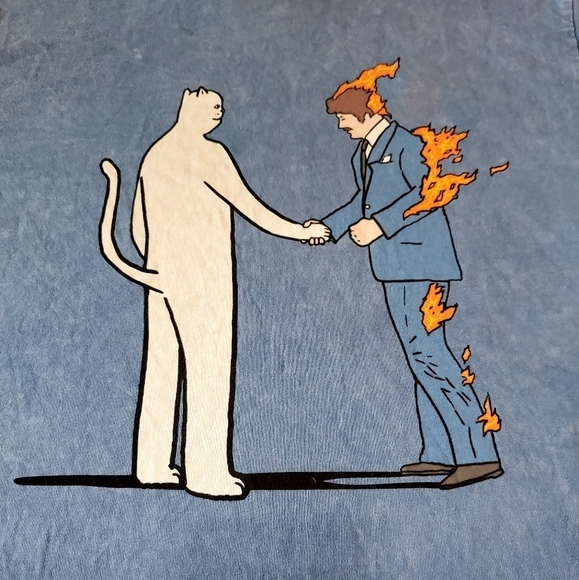 Ripndip Blue Cat Graphic Tee Size Medium Rip N Dip - Picture 4 of 6